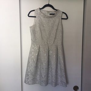 metallic a-line dress